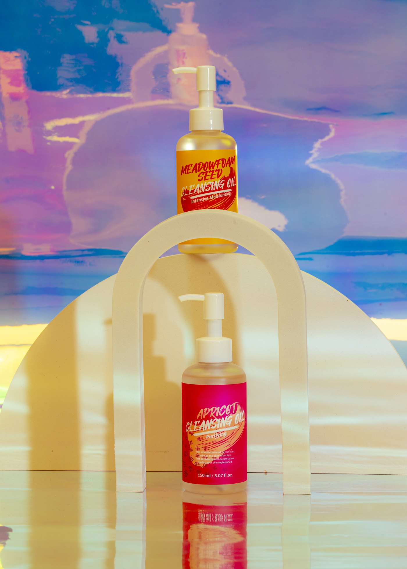 Awakiin Kairos beauty product styled in a colorful, playful set